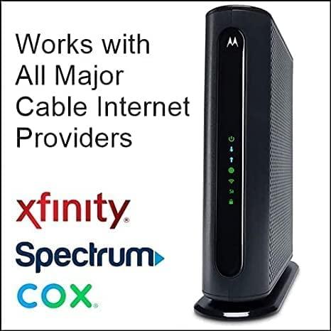 Motorola Motorola MG7550 Modem Wi-Fi Router Combo with Power Boost , Approved by Comcast Xfinity, Cox, Charter Spectrum-AC1900 Wi-Fi Speed(16x4 DOCSIS 3.0)-Renewed
