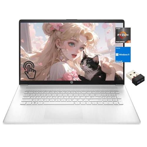 HP HP 17.3" Touchscreen Business Laptop - HD Display, AMD Ryzen 5 7530U Processor(Beat i7-1165G7), 32GB RAM, 1TB SSD, Anti-Glare, HDMI, Webcam, Windows 11 Home, with USB WiFi Adapter