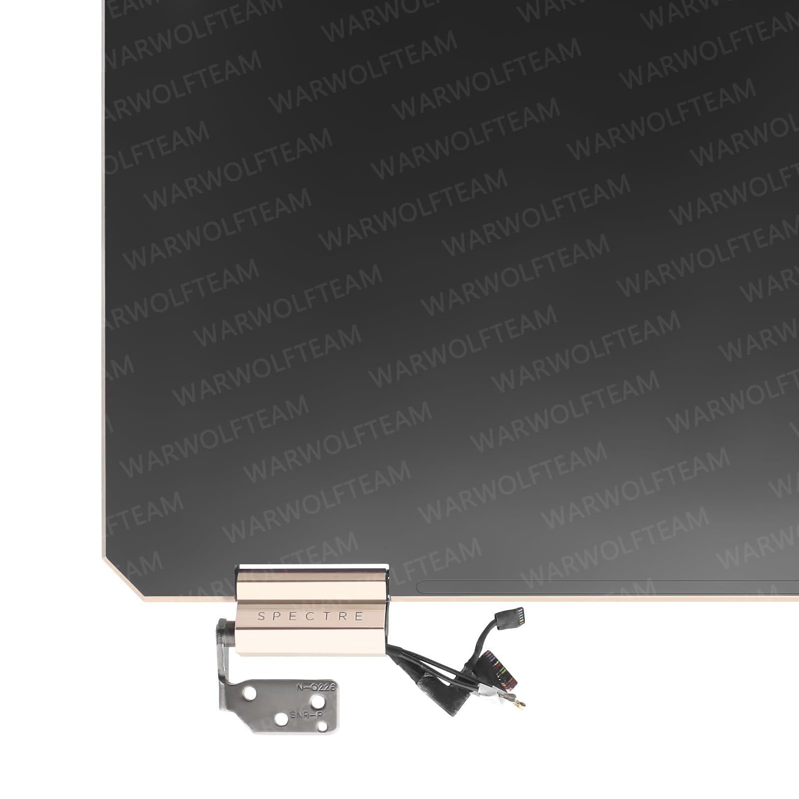 WARWOLFTEAM WARWOLFTEAM Replacement Whole Hinge-up Assembly For HP Spectre X360 15-EB0030TX 15-EB0031TX 15-EB0033TX 15-EB0034TX LCD Touch Screen Digitizer Assembly UHD 15.6in L99323-001 (UHD Cable Version, Brown)