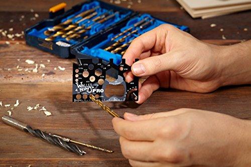 Wallet Ninja Wallet Ninja PRO: 26 in 1 Credit Card Multitool (Measure Bits & Bolts, Wrenches, Protractor, Bottle Opener)