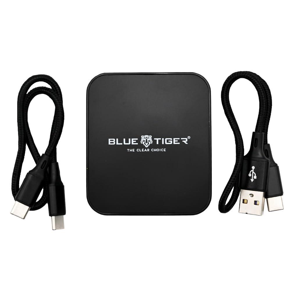 Blue Tiger Blue Tiger TigerConnect Wireless iOS|Apple CarPlay & Android Auto Adapter Converts Wired to Wireless CarPlay Plug & Play Stable and Fast Connection for Cars & Trucks
