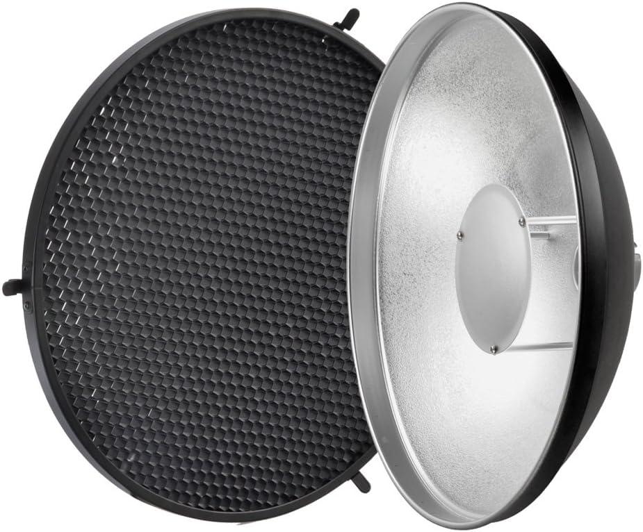 GODOX Godox AD-S3 Beauty Dish Reflector with Honeycomb Cover for Godox AD200PRO AD200 Pocket Flash Godox AD180 AD360 AD360II Flash Speedlite - Including Cleaning Kit