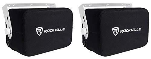 Rockville Rockville (6 HP65S 6.5\" Outdoor/Indoor Home Theater Speakers w/Swivel Bracket Bundle with (6) RWBC65S Neoprene Covers for Select 6.5\" Outdoor/Patio/Boat Speakers (12 Items)