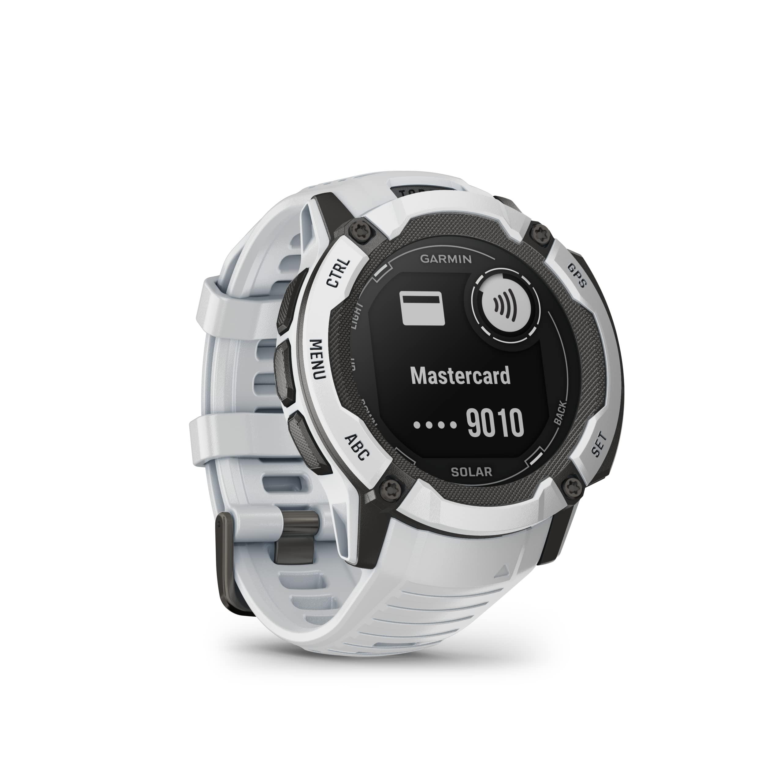 Garmin Garmin Instinct 2X Solar, Rugged GPS Smartwatch, Built-in Flashlight, Solar Charging Capability, Multi-Band GNSS, Whitestone