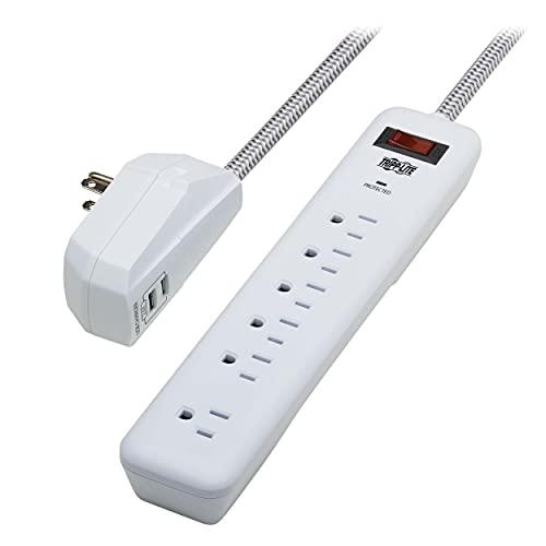 Tripp Lite Tripp Lite Surge Protector Power Strip 7-Outlet with 2 USB Ports 6ft Cord White (TLP616USB)