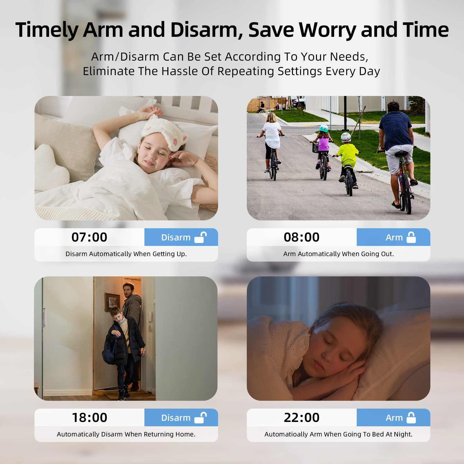 Clouree Clouree 4G Smart Home Security Alarm Kit, Wireless WiFi Home Alarm System with Siren, PIR Motion Sensor, Remote Controls, Window/Door Sensor, Support SMS Push/APP Linkage Alert (20 Pieces)