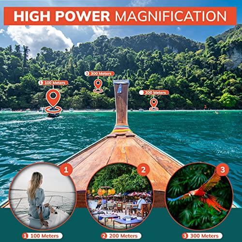 ROXANT Roxant Monocular Telescope - High Definition Ultra Light Pocket Telescope - Includes Compact Monocular, Neck Strap & Cleaning Cloth, Monoculars for Adults, High Powered Handheld Telescope