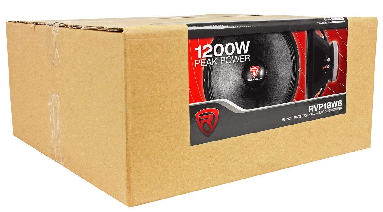 Rockville RockvilIe RVP18W8 1200 Watt 18\" Mid-Bass Driver Car Audio Speaker Mid-Range