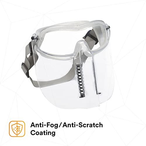 3M 3M Modul-R Safety Goggle, 40658-00000-10 Clear Anti Fog Lens with Chin Protector (Pack of 1)