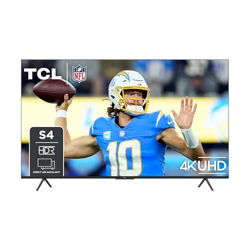 TCL TCL 85-Inch Class S4 4K LED Smart TV with Google TV (85S450G, 2023 Model), Dolby Vision, HDR Pro, Dolby Atmos, Google Assistant Built-in with Voice Remote, Works with Alexa, Streaming UHD Television , Black
