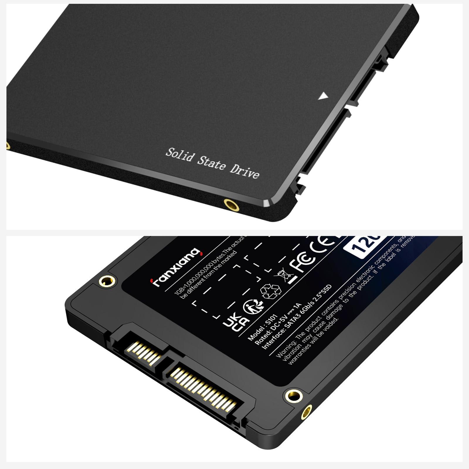 fanxiang fanxiang SSD 2TB Internal Solid State Drive SATA III 6Gb/s 2.5", 3D NAND, SLC Cache, Up to 550MB/s, Compatible with Laptops and PC Desktops(S101)