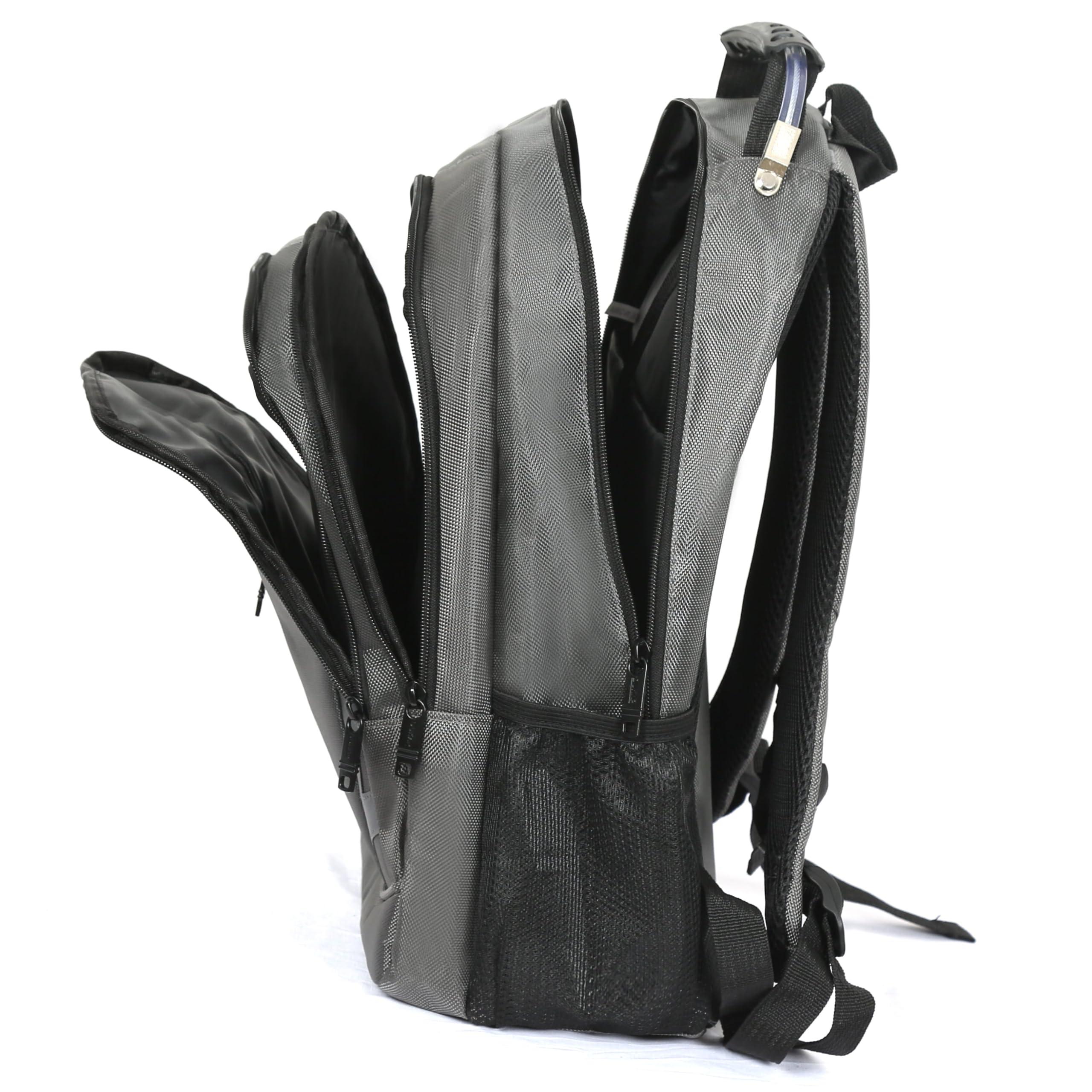 DUKAP DUKAP EMINENT 15.6 Inch Executive Laptop Backpack with Durable and Lightweight Fabrics, Travel Bag with Anti Theft Pockets and Padded, Grey