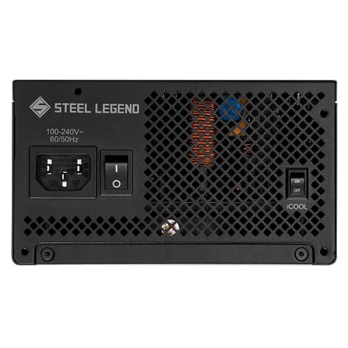 ASRock ASRock Steel Legend SL-850G 850W 80 Plus Gold & Cybenetics Platinum Full Modular Power Supply ATX3.1 PCIe5.1 Ready with Dual Color 12V-2x6 Cable 10 Years Warranty 135 mm FDB Fan Japanese Capacitor