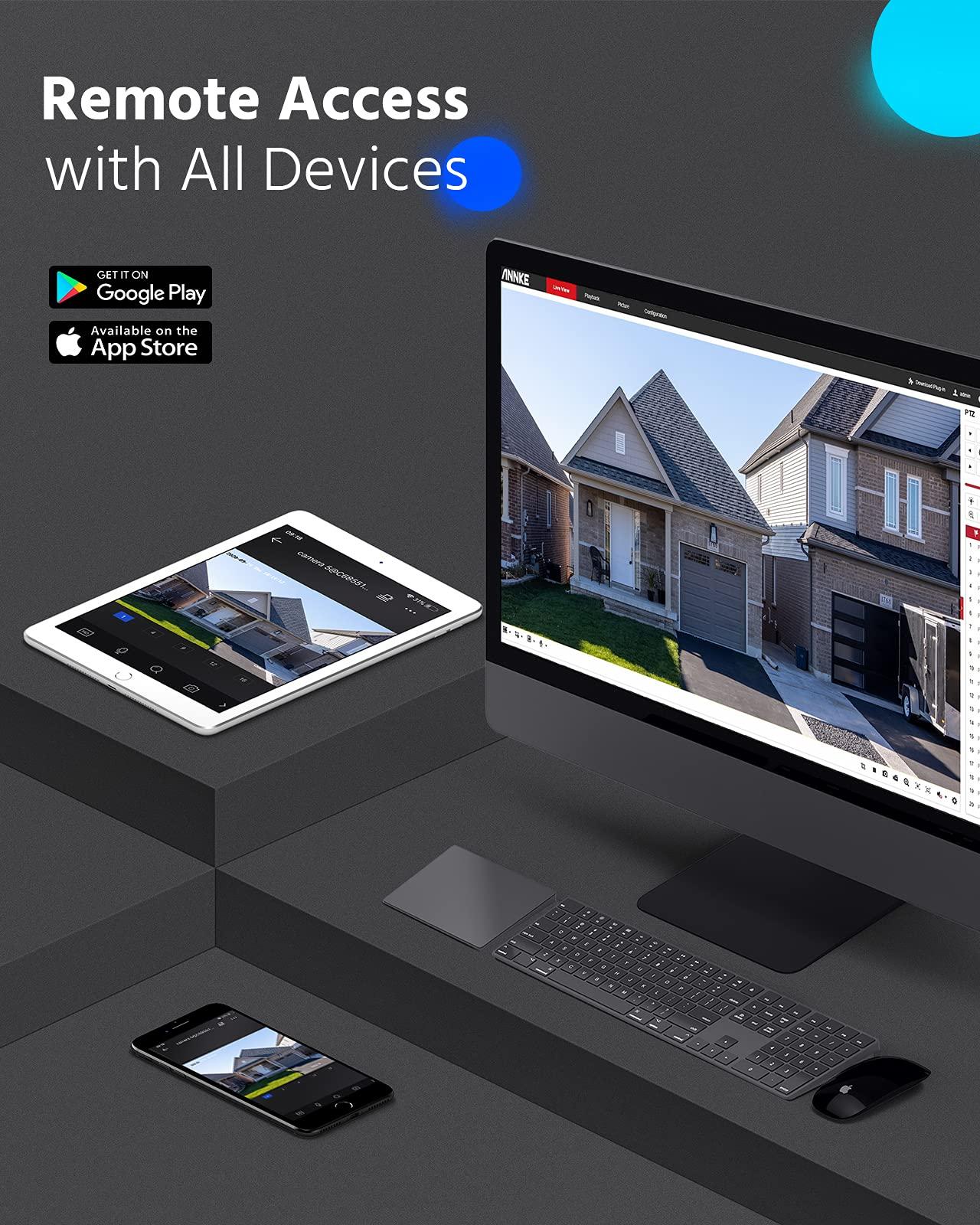 ANNKE ANNKE 16CH 4K Surveillance Digital Video Recorder, 8MP H.265+ Security DVR for Home& Business, Easy Live Viewing, Recording & Playback, Support TVI/AHD/CVI/CVBS/IPC Input, 2TB Hard Drive Included