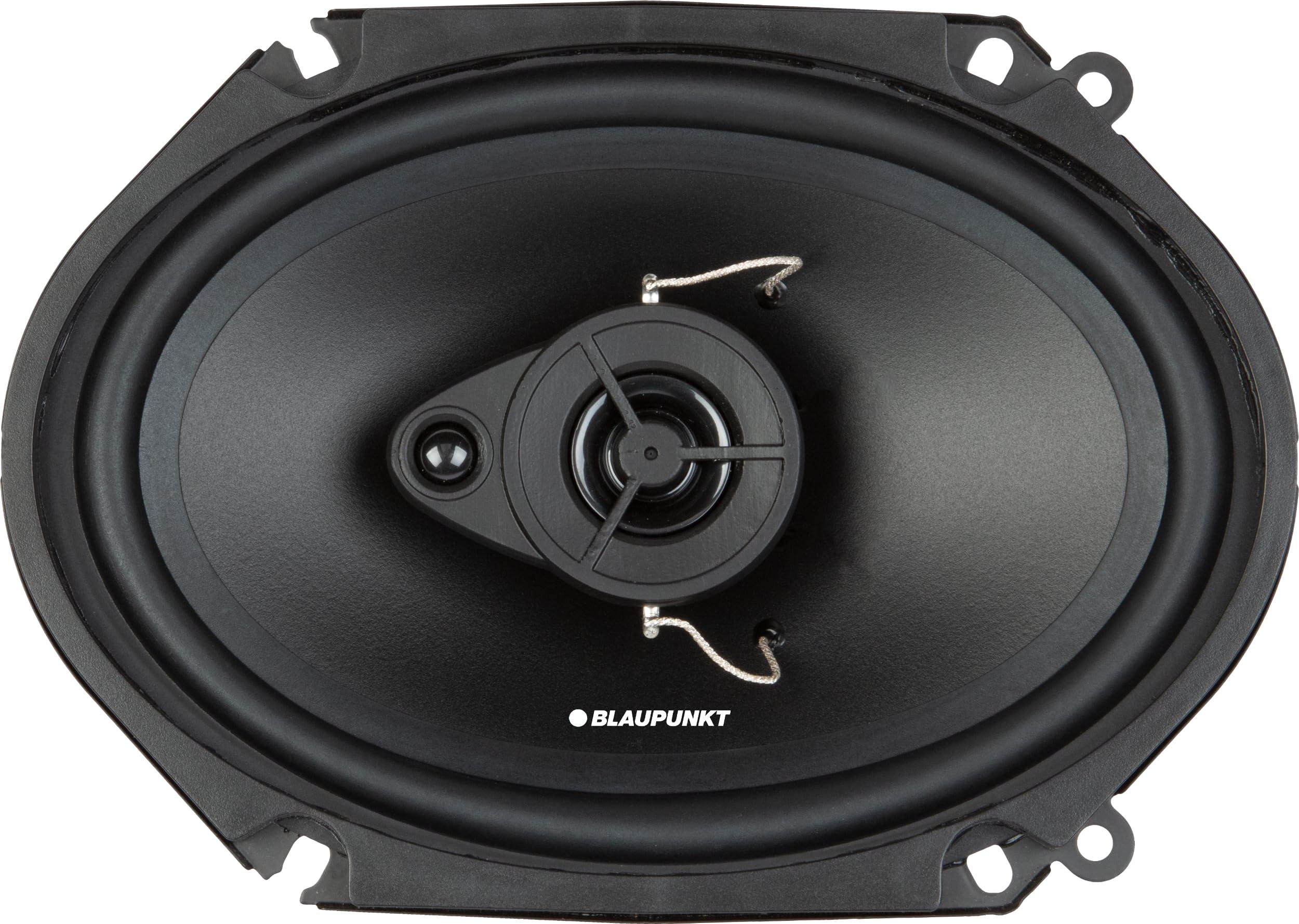 BLAUPUNKT BLAUPUNKT BPS-E683 6x8 3-Way Car Speakers 120W - High-Performance, Full-Range Sound, Easy Installation Pair Bundle with Gravity Magnet Phone Holder