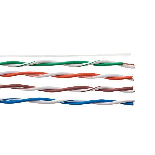 Cables Direct Online 1000ft Cat5e Solid 24AWG Cable UTP Cat5 Bulk Pull Box Network Copper Clad Aluminum Wire (Unshielded (UTP), Blue)