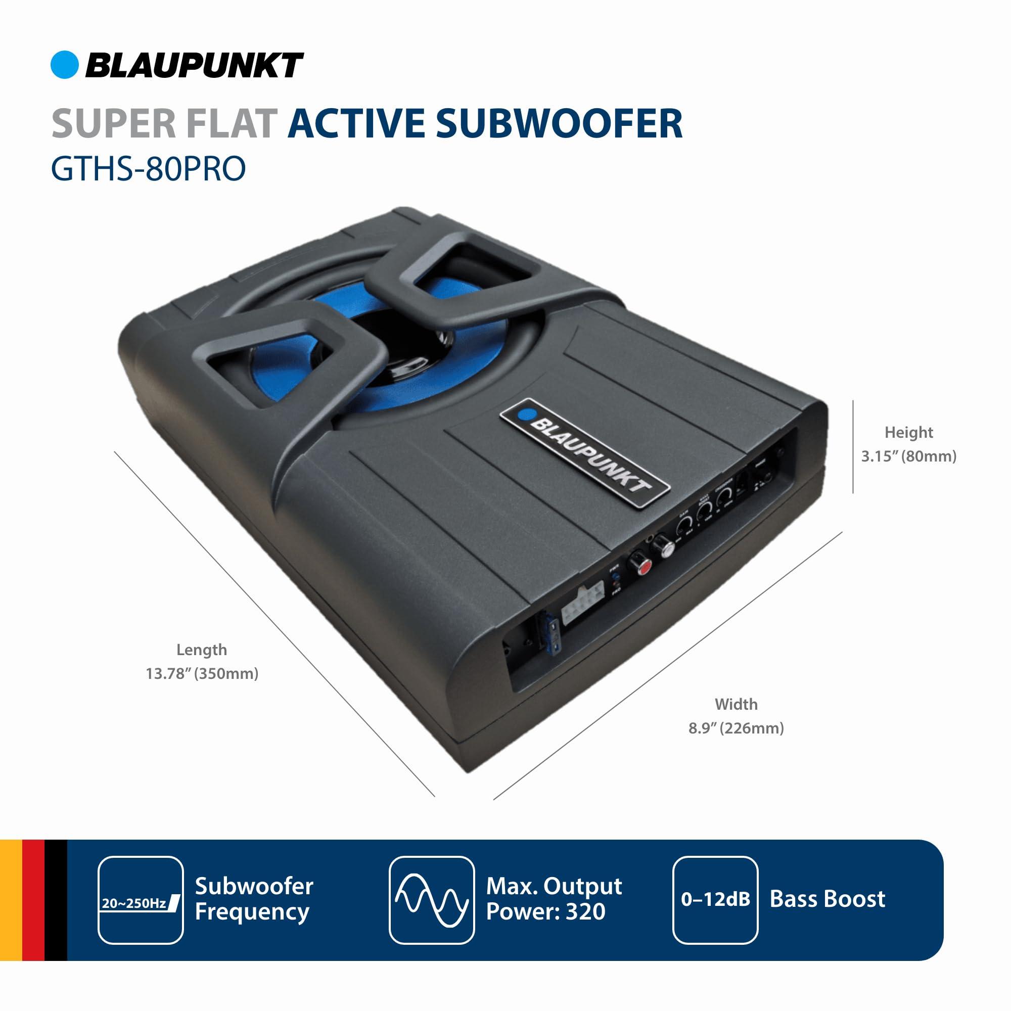 BLAUPUNKT BLAUPUNKT GTHS-80PRO 8" Compact Powered Under-Seat Subwoofer Enclosure