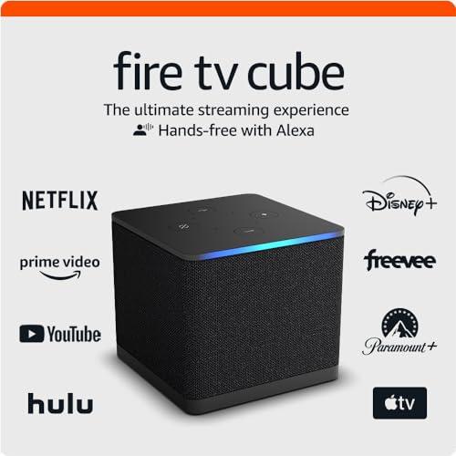 Amazon Amazon Fire TV Cube (newest model) with AI-powered Fire TV Search, Hands-free streaming device with Alexa, Wi-Fi 6E, 4K Ultra HD