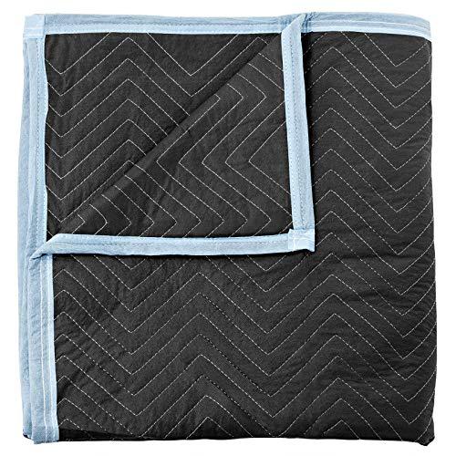 Sure-Max Sure-Max 12 Heavy-Duty Moving & Packing Blankets - Ultra Thick Pro - 80" x 72" (65 lb/dz weight) - Professional Quilted Shipping Furniture Pads Black