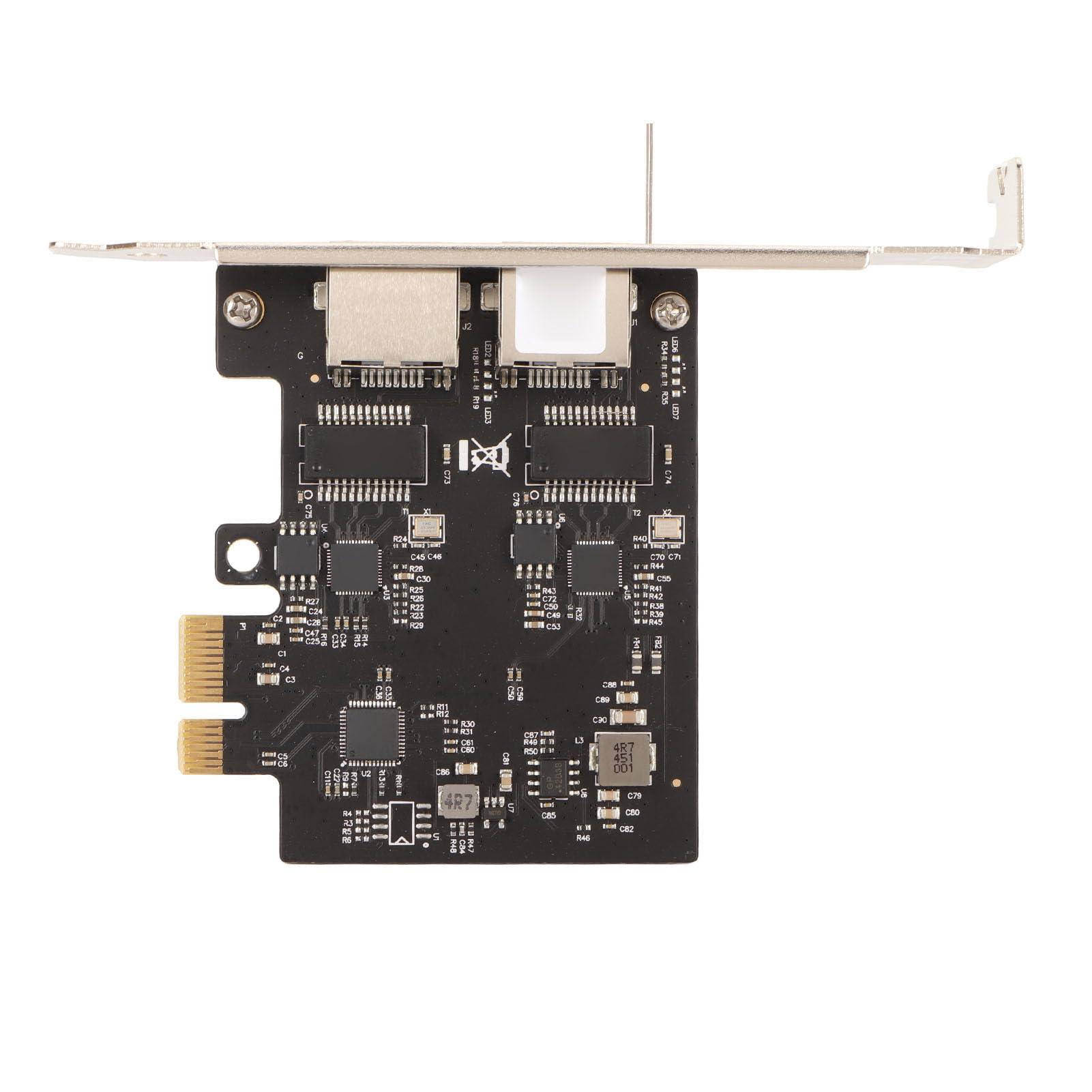 Srliya PCIe 2.5G Network Card Dual Port RTL8125B 2500M 1000M Computer Network Adapter Card for Desktop PC