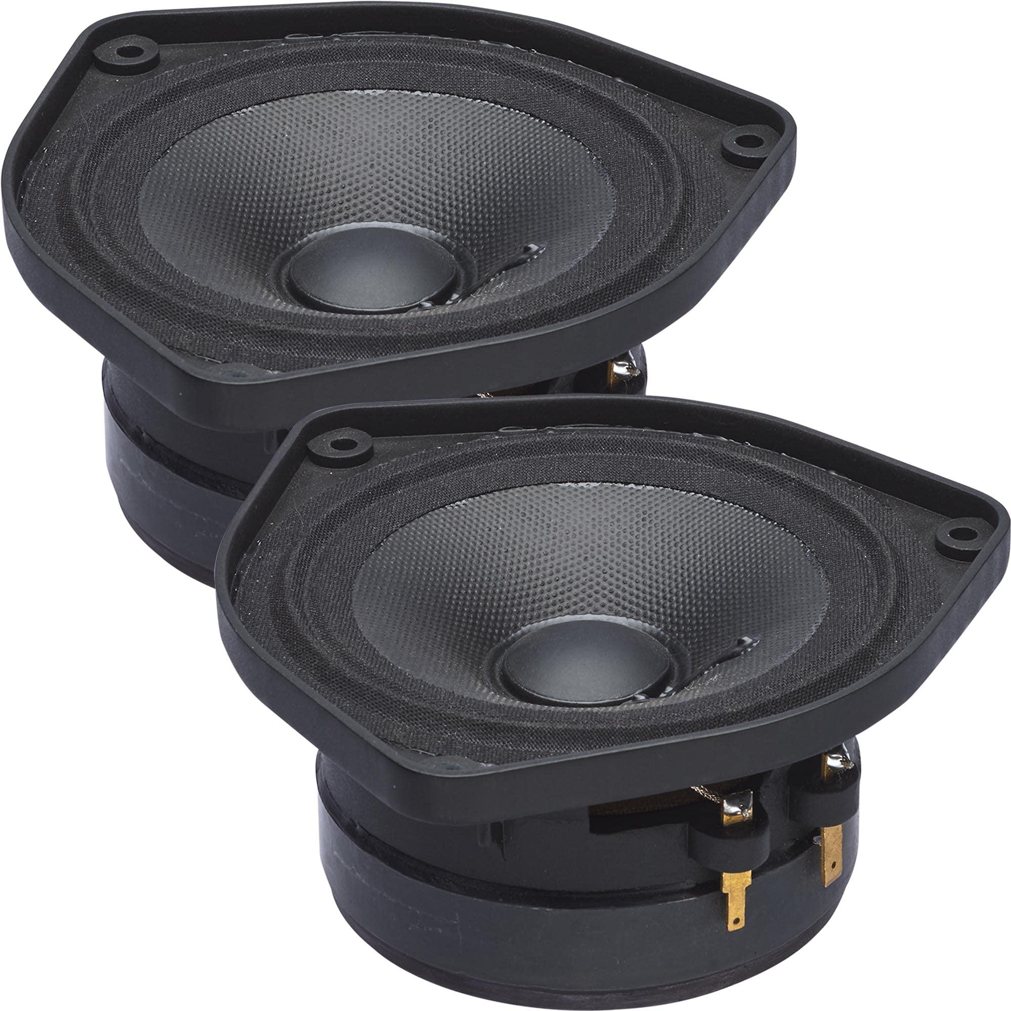 PowerBass PowerBass 2 Pairs of OE-400 4" Mid Range 2-Ohm Speakers - Drop in Replacements Compatible with Select Bose Equipped Vehicles
