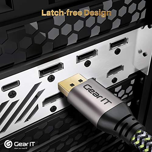 GearIT GearIT DisplayPort to DisplayPort Cable 1.4 (8K@60Hz, 4K@144Hz, 2K@165Hz), 16.5 Feet, 5 Pack