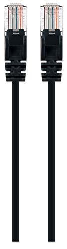 Intellinet Network Solutions Intellinet Slim Cat6 Ethernet Network Patch Cable 10G Internet Cord with Snagless Boot,RJ45 Male to RJ45 Male, Pure Bare Copper Wire, Gold-Plated Contacts, 30AWG-Lifetime Mfg Warranty, 3 ft Black