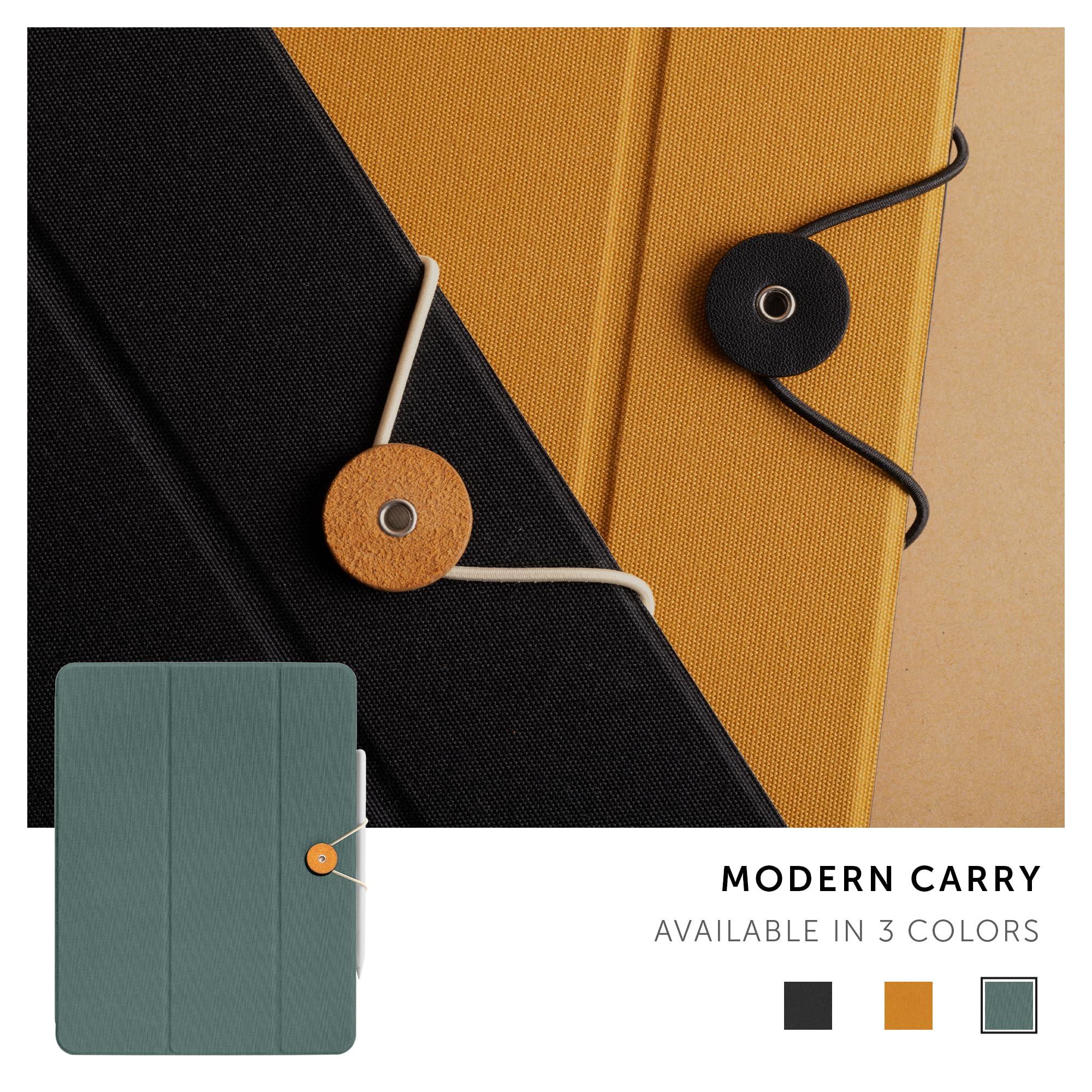 Native Union Native Union W.F.A iPad Folio Foldable Stand and Cover Made of Recycled Materials Compatible with iPad Air 13" M2, iPad Pro with Easy Magnetic Attachment and Button and String Design (Slate Green)