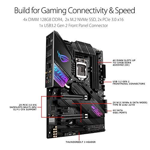 ASUS ASUS ROG Strix Z490-E Gaming Z490- WiFi 6, LGA 1200 (Intel 10th Gen) ATX Gaming Motherboard, 14+2 Power Stages, DDR4 4600, Intel 2.5 Gb Ethernet