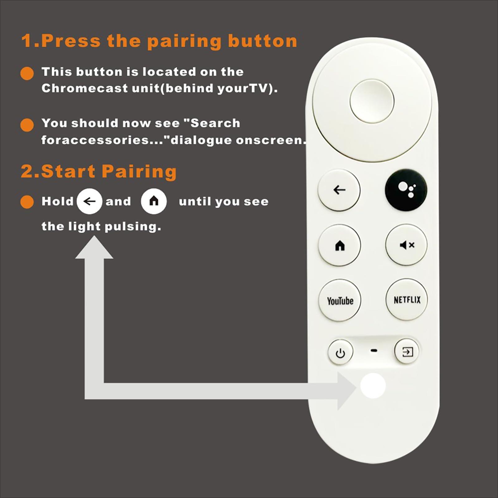 QRL Replacement for Chromecast-with-Google-TV-Remote, Chromecast Remote G9N9N for Google TV HD/4K Streaming Stick