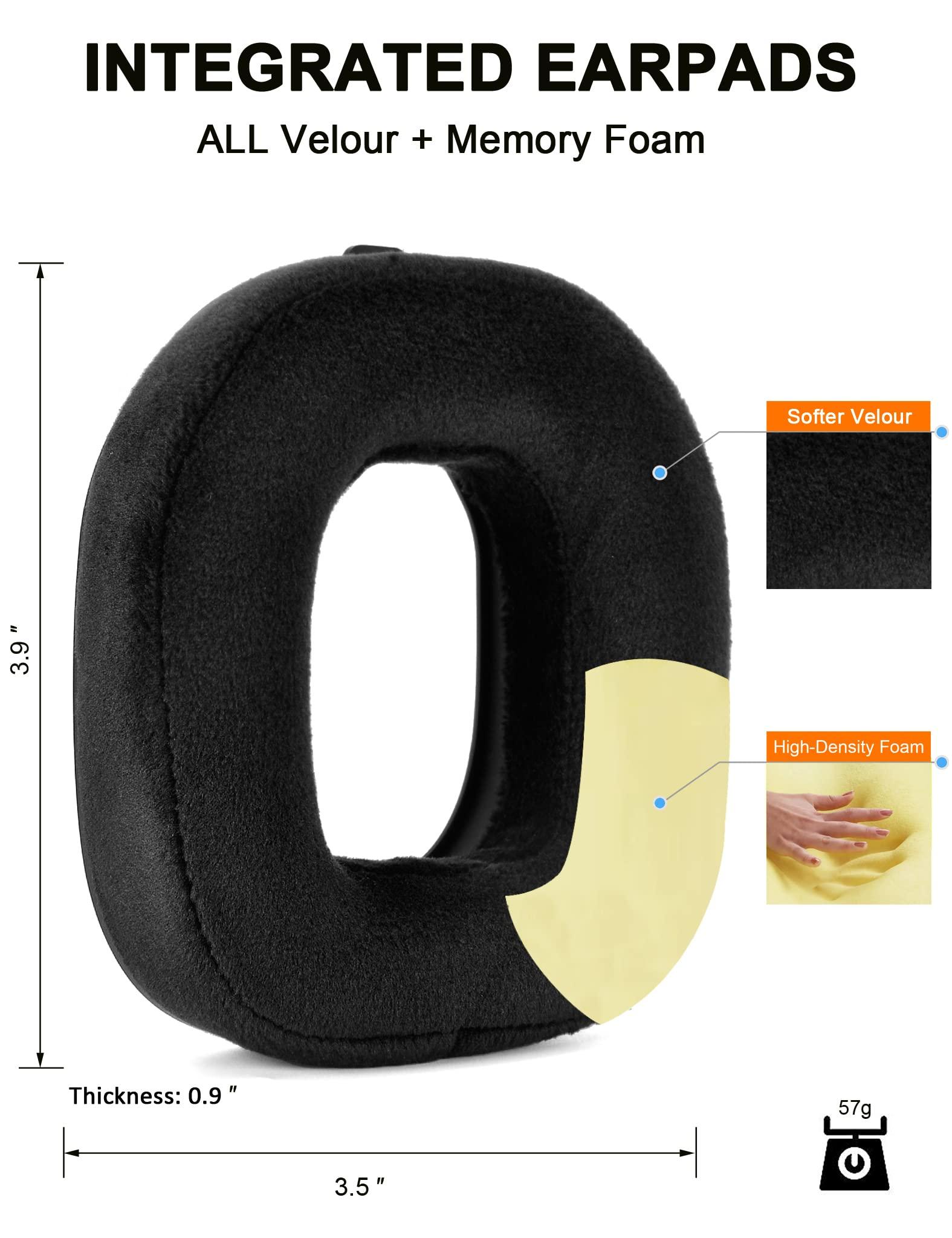 defean A40 TR Mod Kit defean Replacement Earpads and Headband Compatible with Astro Gaming A40 TR Headset,Ear Cushions, Upgrade High-Density Noise Cancelling Foam, Added Thickness (Black Velour)