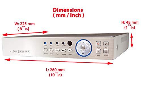 Evertech Evertech 8 Channel HD H.265 DVR AHD TVI CVI Analog CCTV Security Surveillance Recorder 4TB Hard Drive