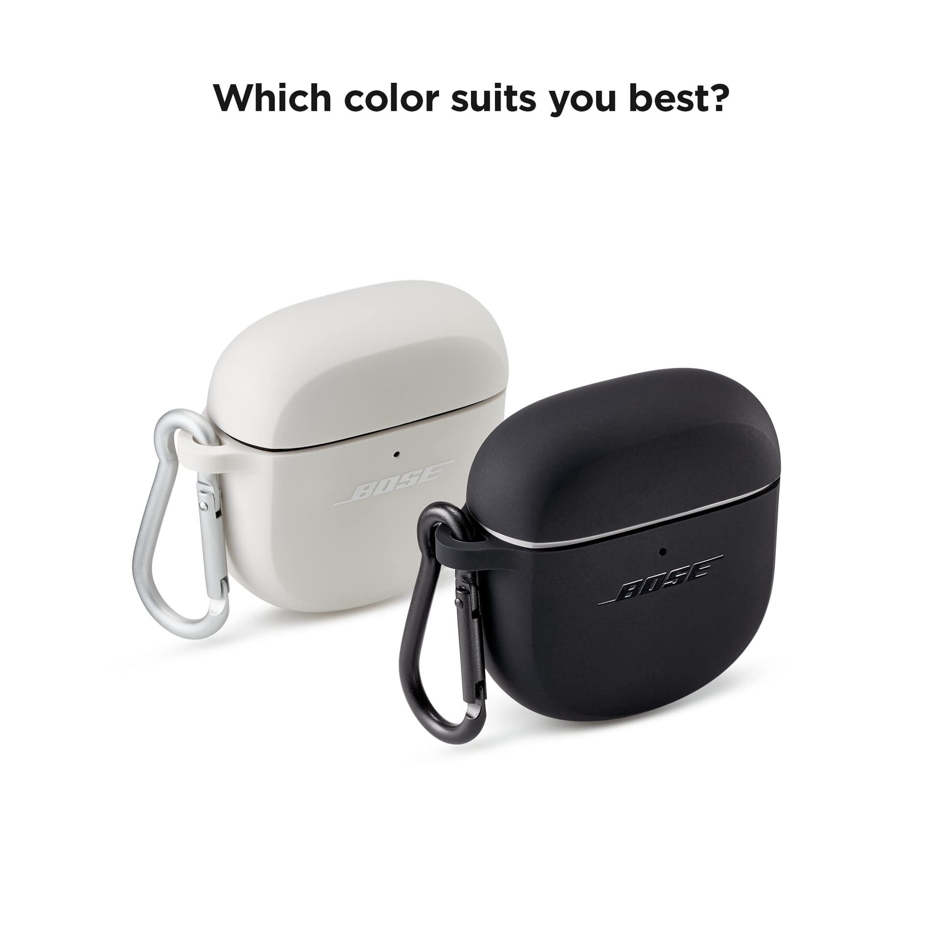 Bose Bose Case Cover for QuietComfort Earbuds II, Protective Silicone Exterior, with Aluminum Carabiner for Convenient Carrying, Triple Black