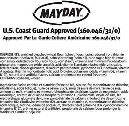 Mayday MayDay 2400 Calorie Bar and Water Emergency Survival MRE Ration Car and Bug Out Kit w/Free MayDay Poncho