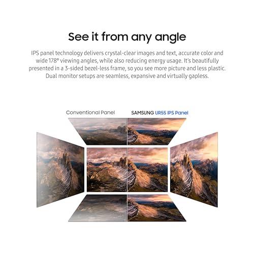 SAMSUNG SAMSUNG 28-Inch ViewFinity UR55 Series 4K UHD IPS Computer Monitor, HDR10, AMD FreeSync, HDMI 2.0 and DisplayPort 1.2, Bezelless Display, Eye Care, LU28R550UQNXZA, 2023