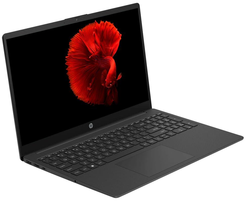 HP HP Essential 15.6" Laptop, Intel N200 4-Core Processor, Windows 11 Laptop 32GB RAM 384GB Storage (128GB SSD+256GB SD Card), Numeric Keypad, Camera Privacy Shutter, NLY Earphones, Black
