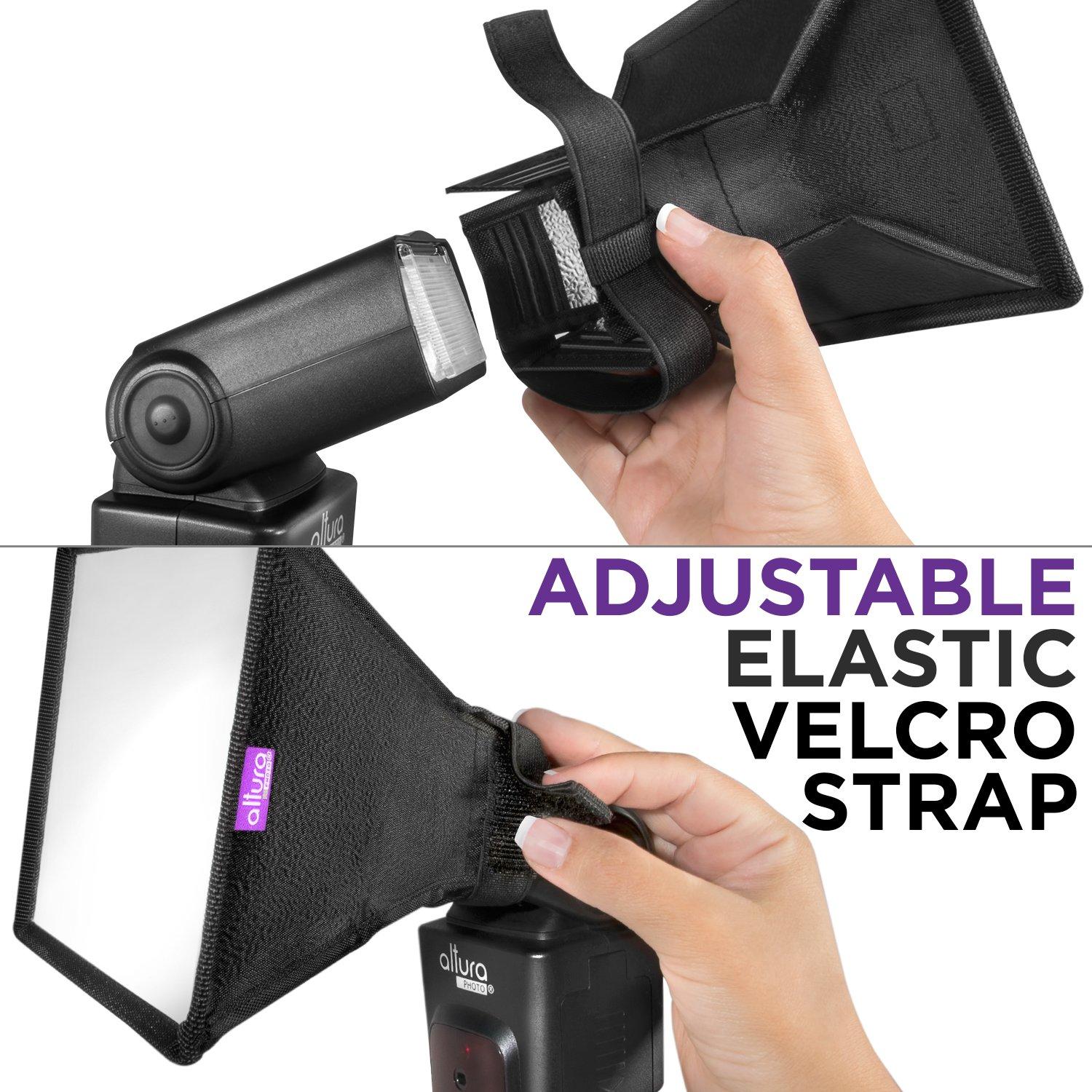 Altura Photo Altura Photo Flash Diffuser Light Softbox 6x5 (Universal, Collapsible with Storage Pouch) for Canon, Yongnuo and Nikon Speedlight