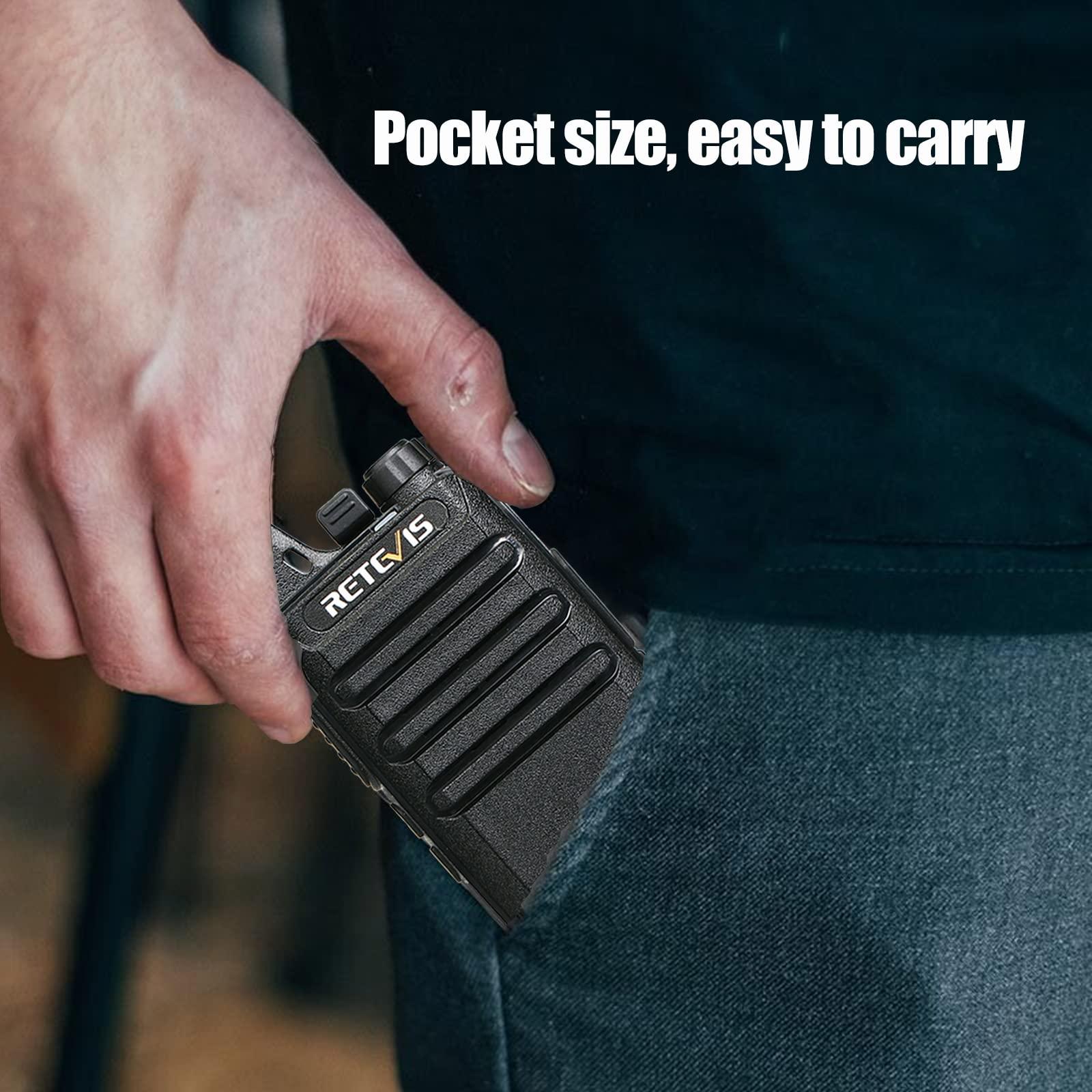 Retevis Retevis RT22 Walkie Talkies Rechargeable, Long Range Two Way Radio,2 Way Radio for Adults, Black,10 Pack, with Retekess TT116 Wireless Audio Tour Guide System