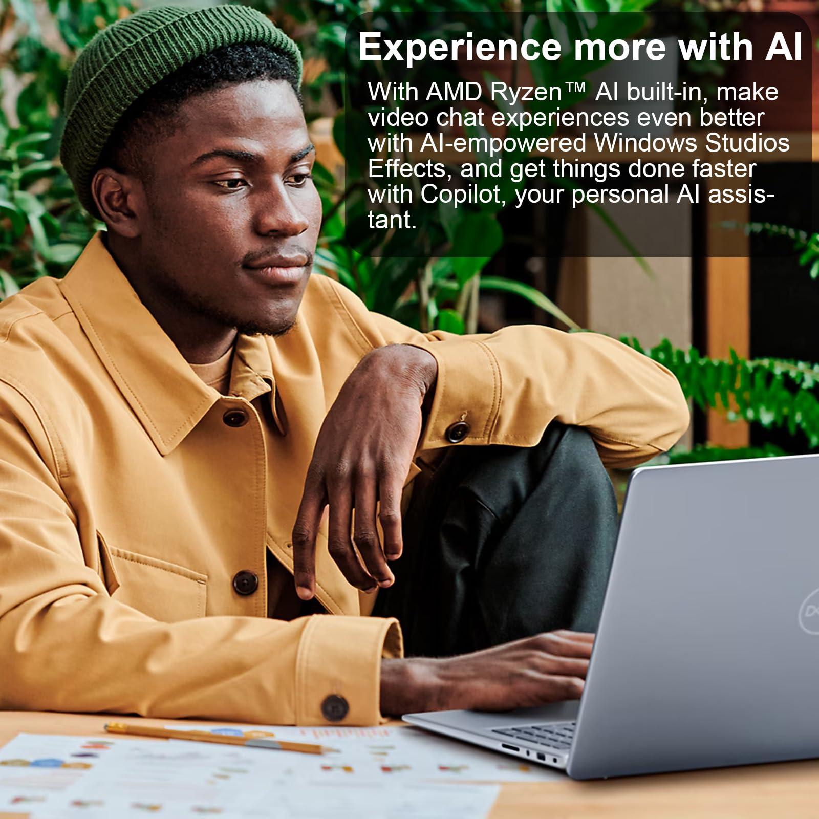 Dell Dell Inspiron 16 Business Laptop,16" 16:10 FHD+ (1920 x 1200),AMD Ryzen 7-8840U,16GB DDR5 RAM,1TB SSD,Backlit Keyboard,WiFi 6,Microsoft Office Lifetime License & Designed Mouse,Win 11 Pro