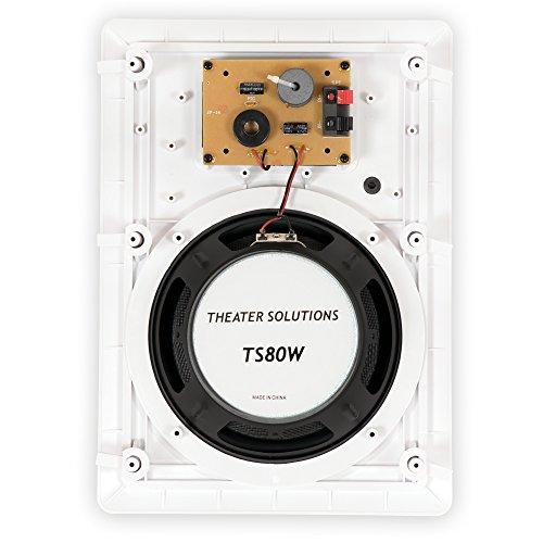 Theater Solutions TS80W Flush Mount In Wall Speakers with 8" Woofers Home Theater 7 Pair Pack