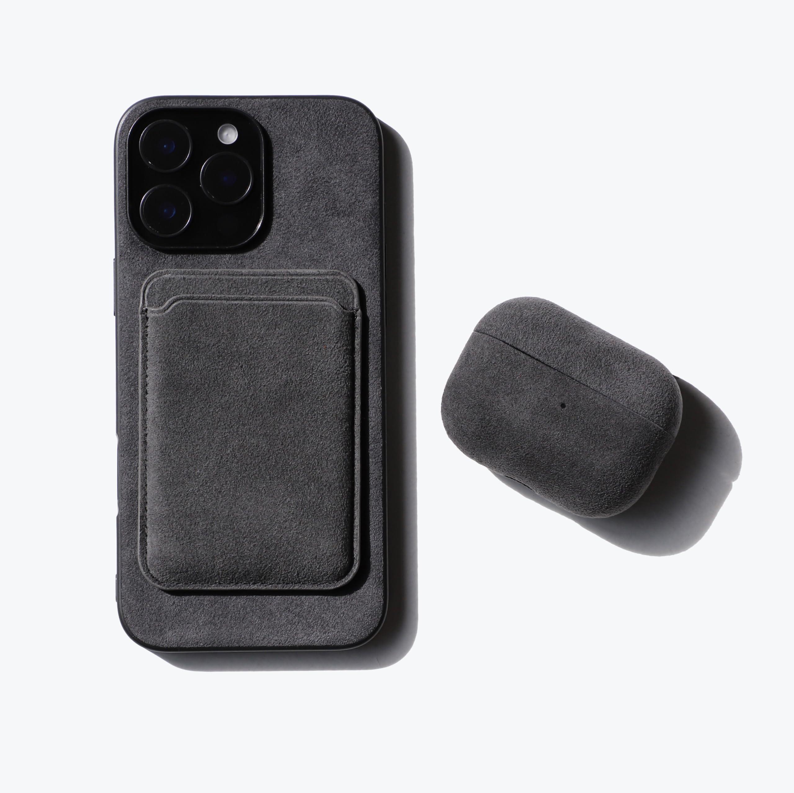 ALTRAALMA ALTRAALMA for Alcantara Suede Case for AirPods Pro 2, Handmade Full-Wrap for Airpods Pro 2 Case,Synthetic Suede Cove (Forest Green)