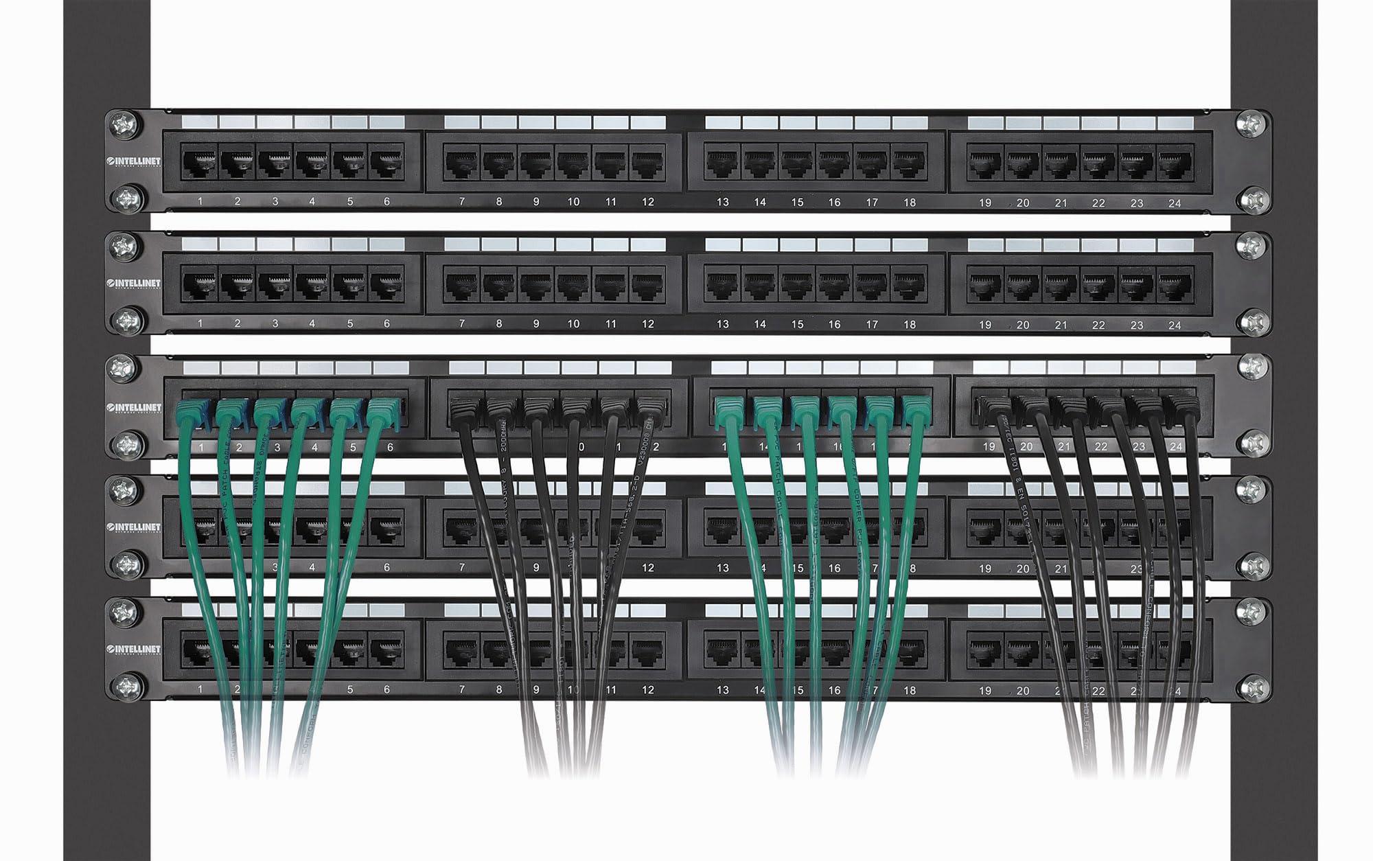 Intellinet Intellinet Slim Cat8 Ethernet Network Patch Cable 10-Pack - 40Gbps & 2000MHz, Snagless Boot, 30AWG Pure Bare Copper Wire, Gold-Plated Contacts, Lifetime Mfg Warranty 14ft, 10 Pack, Green