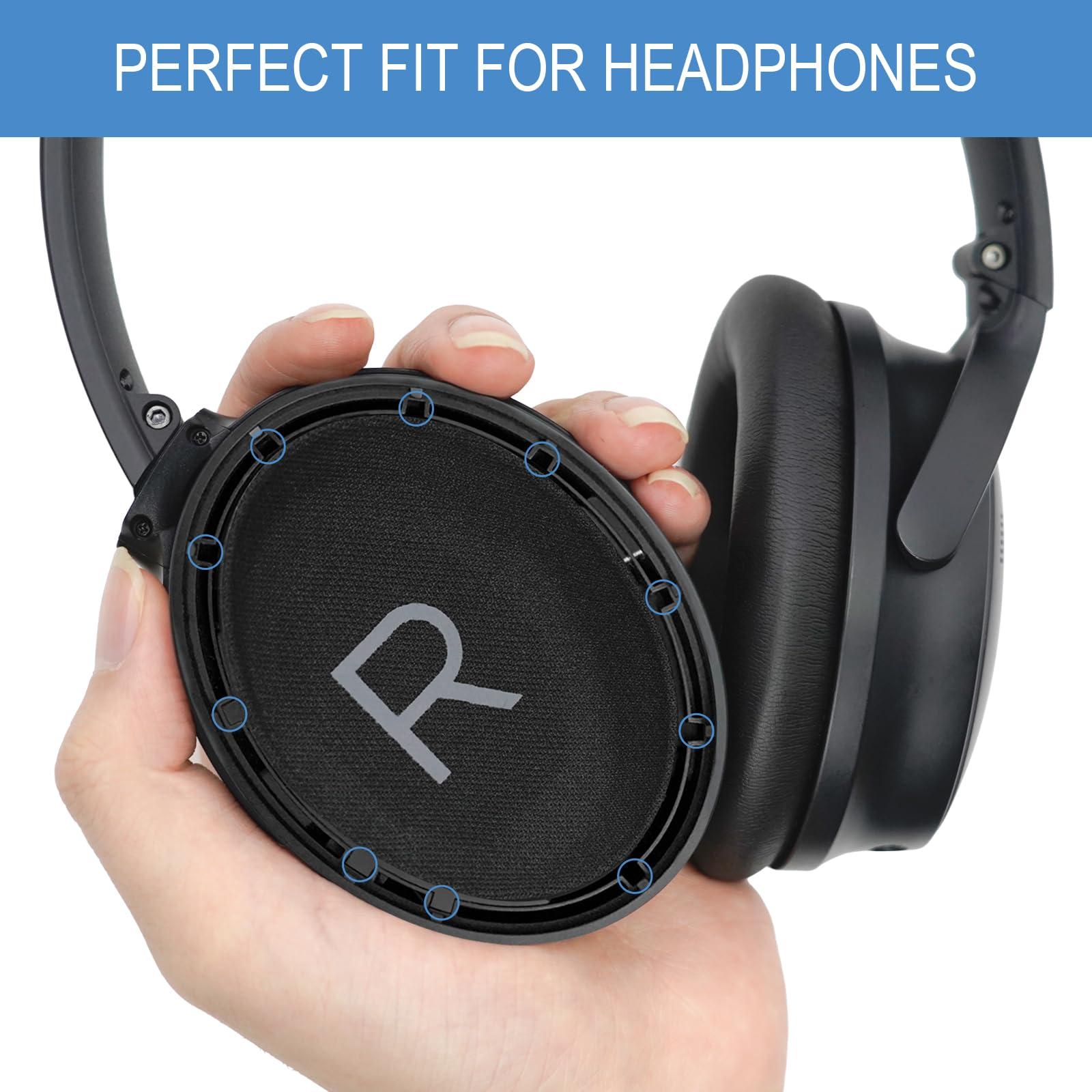 GEVO Earpads Cushions for Bose Headphones, Replacement Ear Pads for Bose QuietComfort 45/QuietComfort SE/New Quiet Comfort Wireless Over-Ear Headphones-Softer Leather, Luxury Memory Foam (Black)