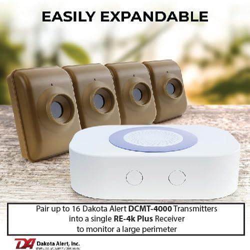 Dakota Alert Dakota Alert Long Range Driveway Alarm Motion Detector - DCMA-4k Plus One Mile Wireless Range Alarm System - DCMT-4000 Transmitter & RE-4k Plus Receiver-Use Outdoors, Driveways, Entrances & Backyards