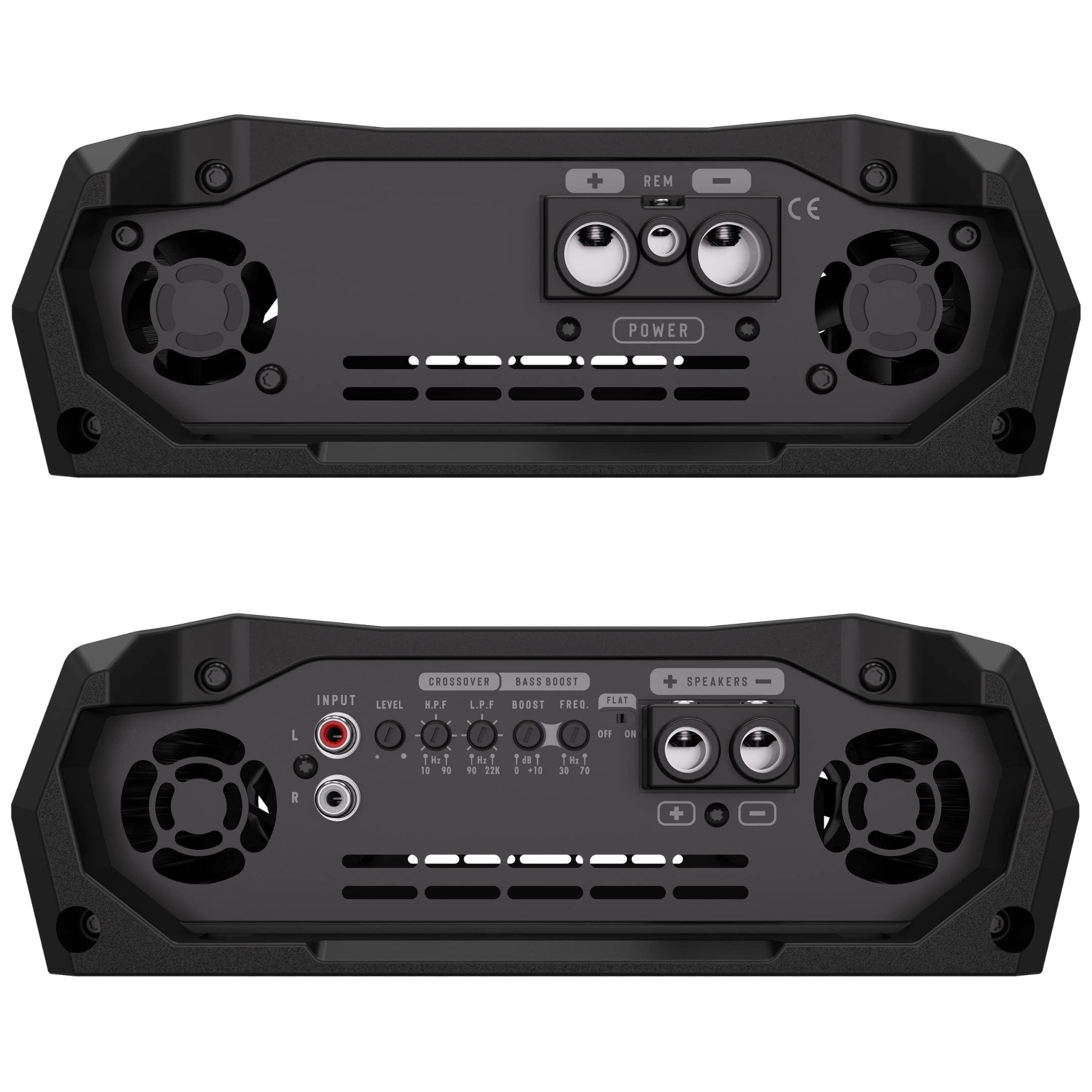 Stetsom Stetsom Bravo Full 3000 2 Ohms Mono Car Amplifier, 3000.1 3K Watts RMS, 2 Stable Car Audio, HD Sound Quality, Crossover & Bass Boost, Car Stereo Speaker Subwoofer MD, Smart Coolers