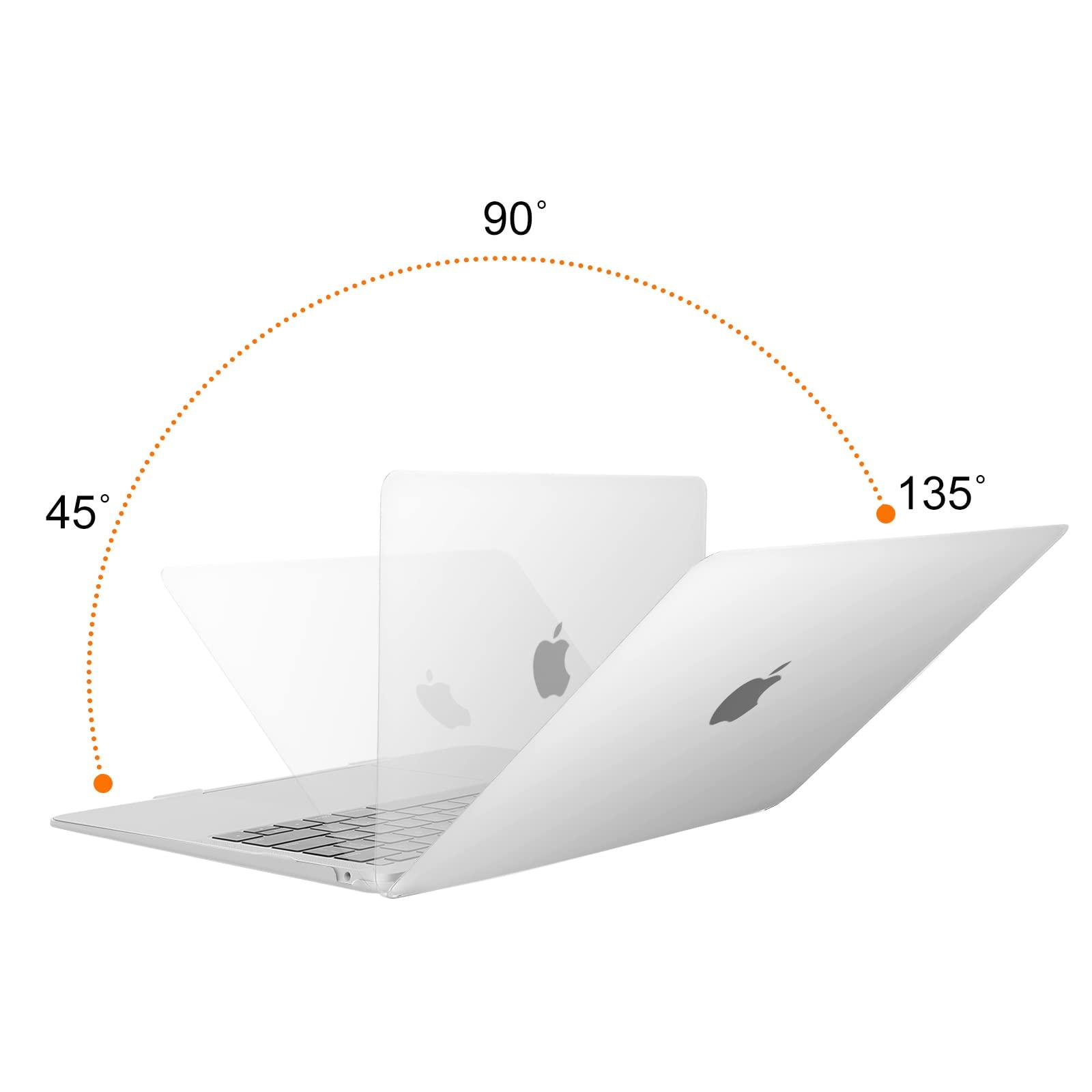 MOSISO MOSISO Compatible with MacBook Air 13 inch Case 2022-2018 A2337 M1 A2179 A1932, Plastic Hard Case&Puffy Horizontal Laptop Bag with Small Case&Keyboard Cover&Screen Protector&Storage Bag,Frost&Apricot