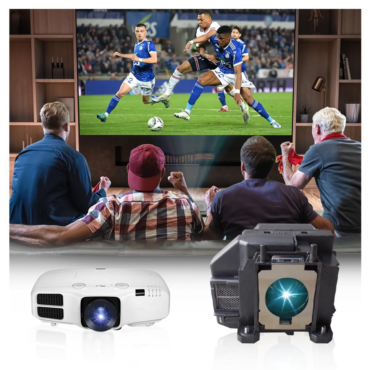 SORNEICDR Projector Lamp for Epson EL PLP67/V13H010L67 EB-S02 EB-S02H EB-X11 EH-TW480 EH-TW550 EB-X12 EB-X02 EB-S01 EB-S11 EB-S12 Home Cinema 500 707HD 710HD 7 50HD H436B H433B EX3210 EX3212, with Housing