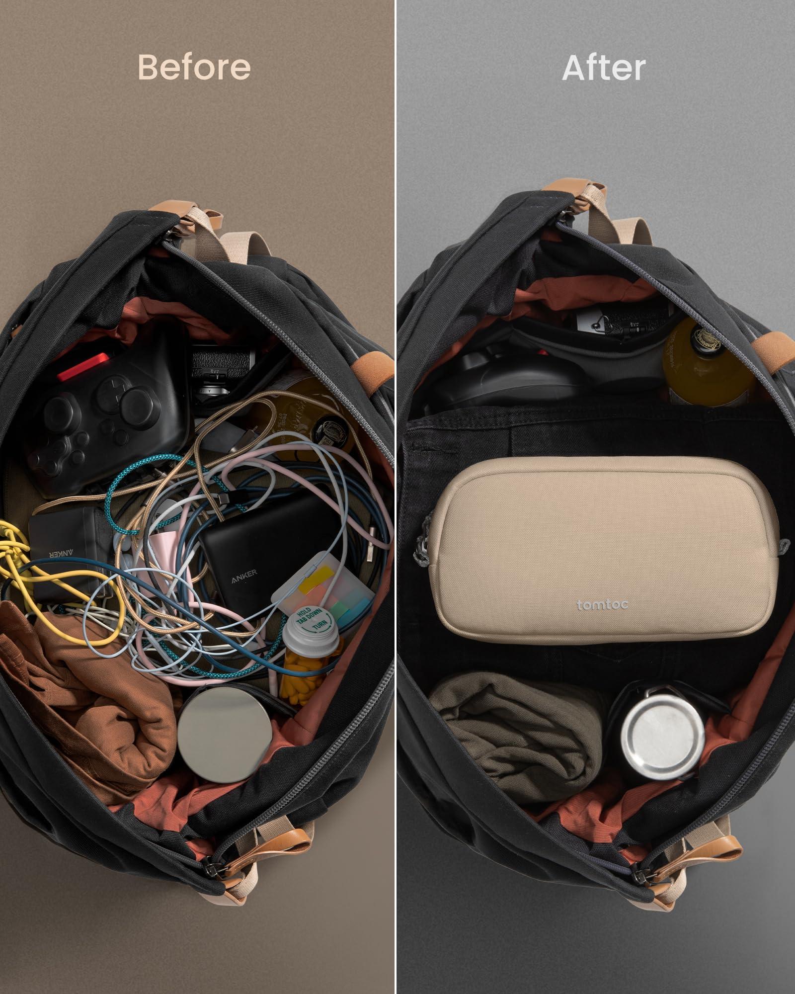 tomtoc tomtoc Flap Laptop Backpack 22L & Electronics Organizer Travel Case, S