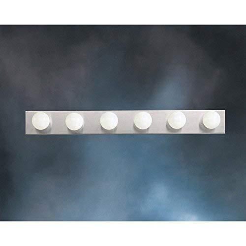Kichler Kichler 36\" Bath Bar Vanity Light in Brushed Nickel, 6-Light Traditional Bathroom Light, (36\" L x 4.25\" H), 626NI