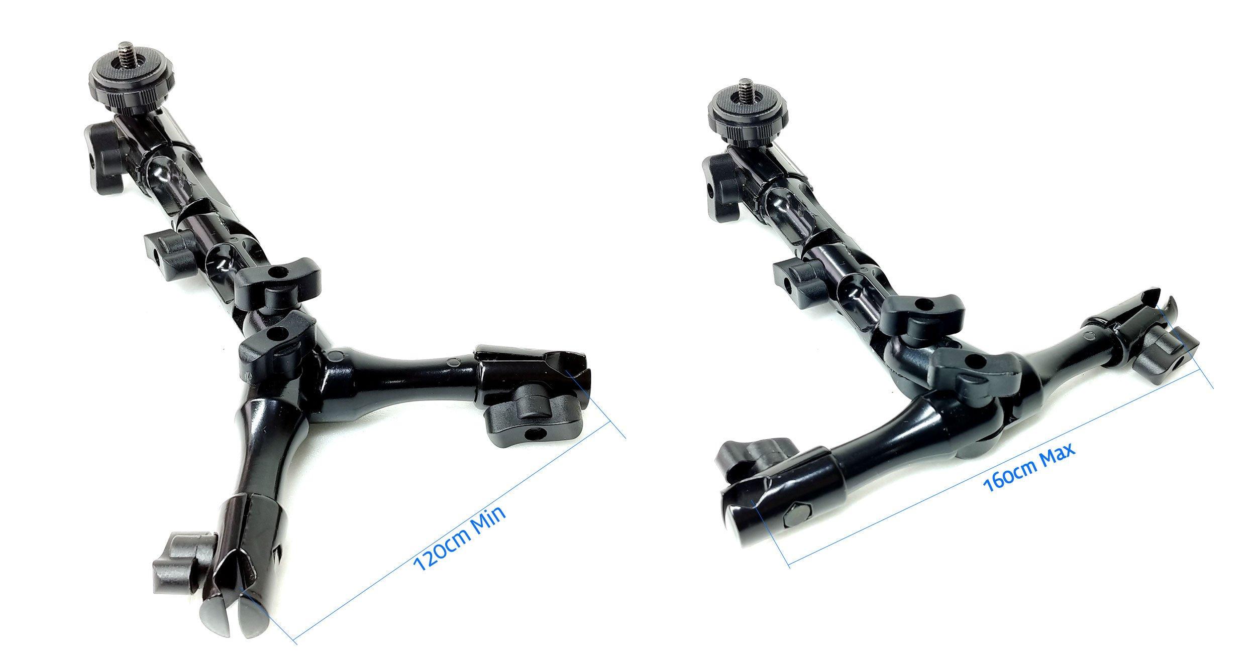 Top Mount All Metal Frame Structure Y-Shaped headrest Mount for Camera That has 1/4-inch Hole and Go Pro Camera Camera Mount Go Pro Mount